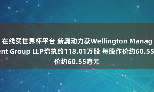 在线买世界杯平台 新奥动力获Wellington Management Group LLP增执约118.01万股 每股作价约60.55港元