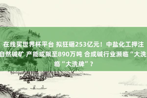 在线买世界杯平台 拟狂砸253亿元！中盐化工押注超等自然碱矿 产能或飙至890万吨 合成碱行业濒临“大洗牌”？