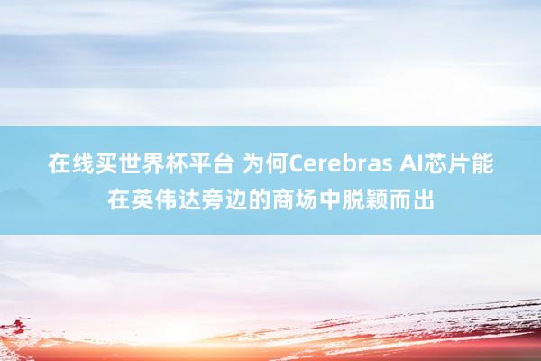 在线买世界杯平台 为何Cerebras AI芯片能在英伟达旁边的商场中脱颖而出