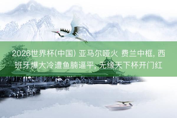 2026世界杯(中国) 亚马尔哑火 费兰中框, 西班牙爆大冷遭鱼腩逼平, 无缘天下杯开门红